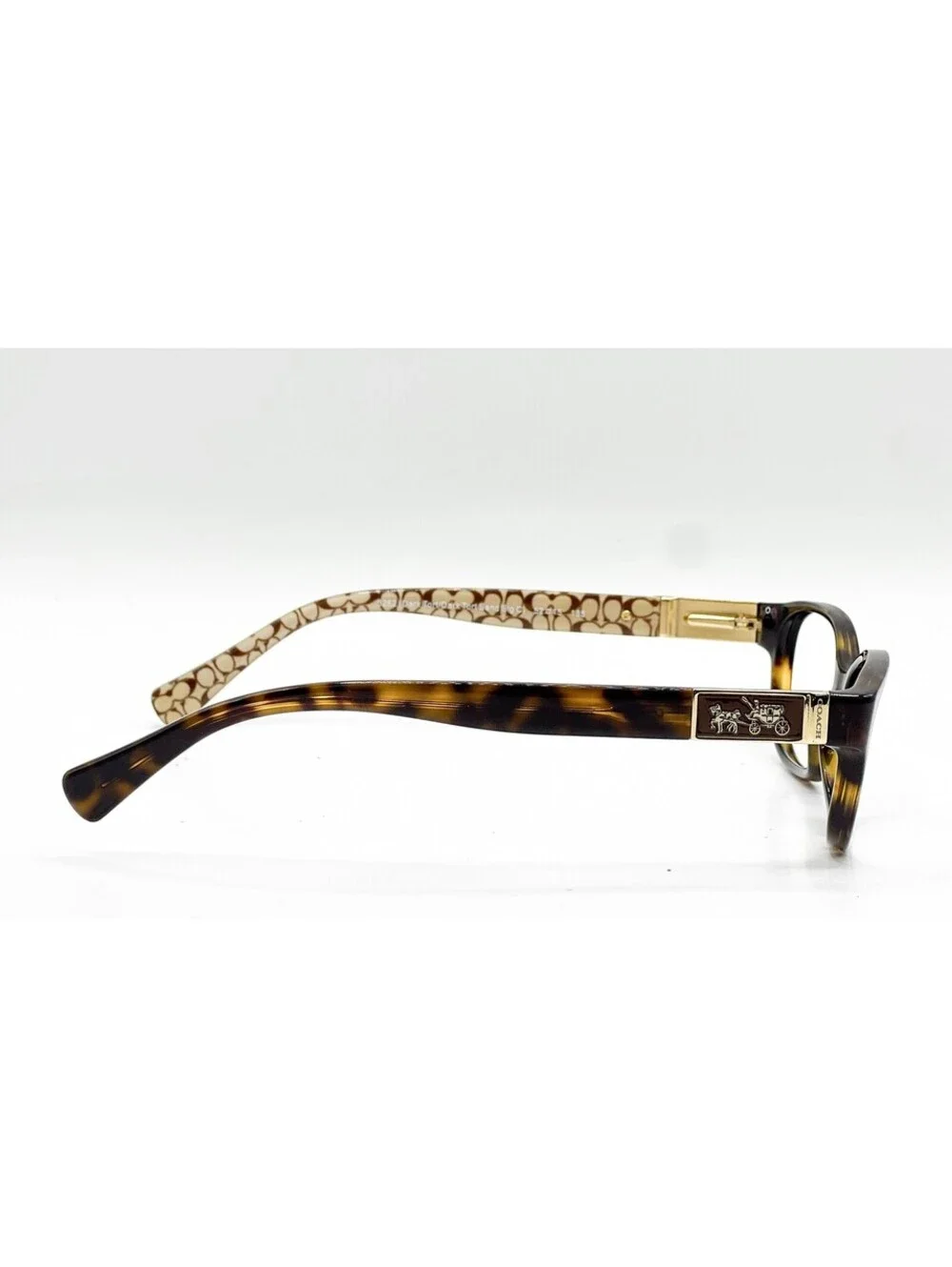 Coach HC 6061 5262 Dark Tortoise Sand Cat Eye Eyeglass Frames 52-15-135